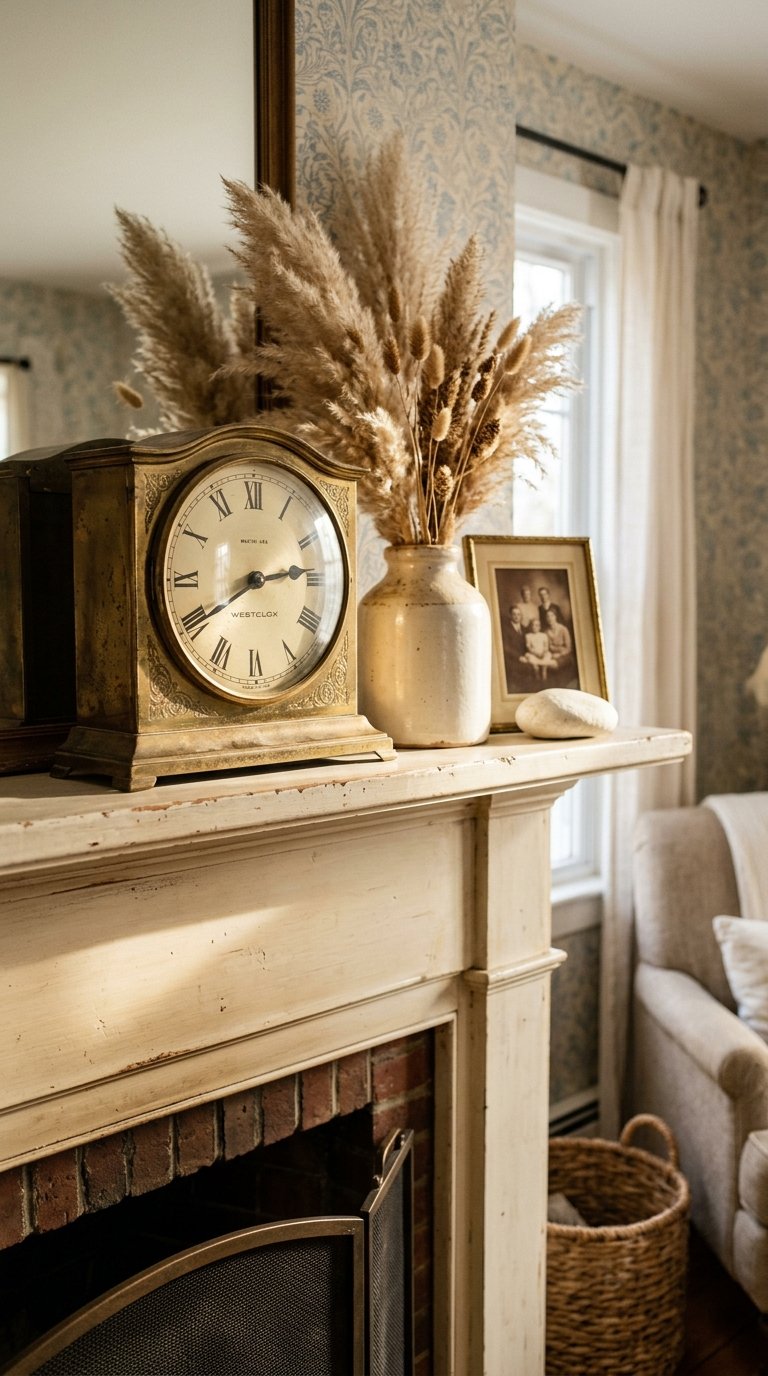 Display a Vintage Clock on the Mantle or Wall