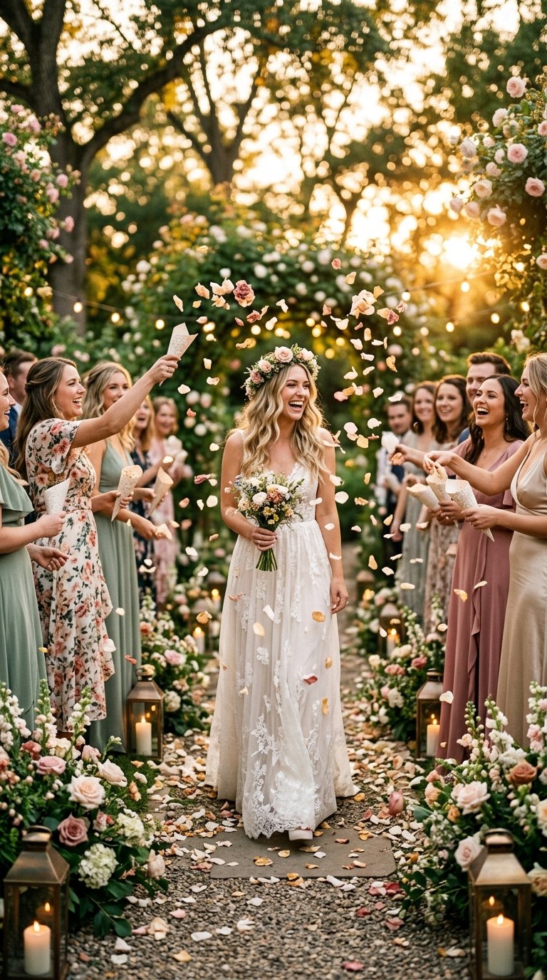 End With a Flower Petal Send-Off