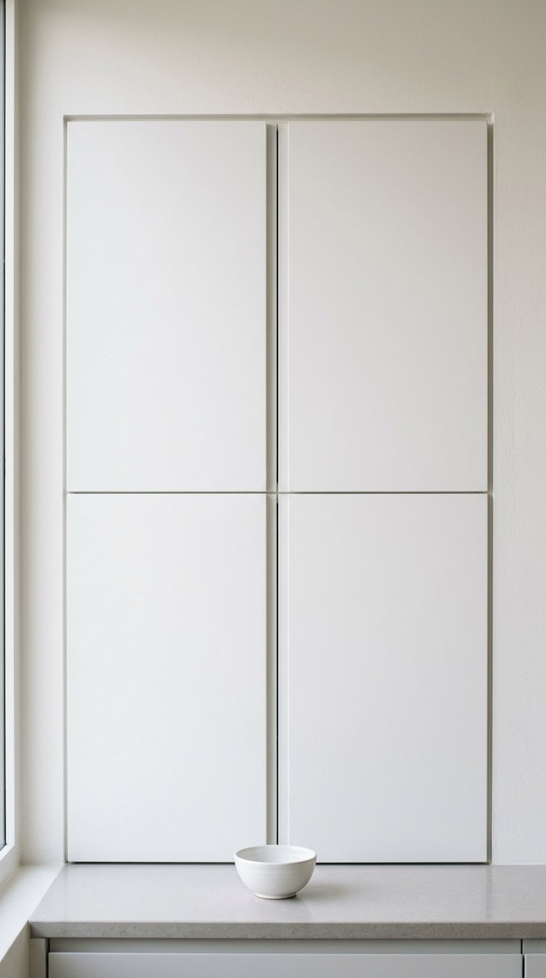 Flat-Front Slab Cabinet Doors With No Hardware