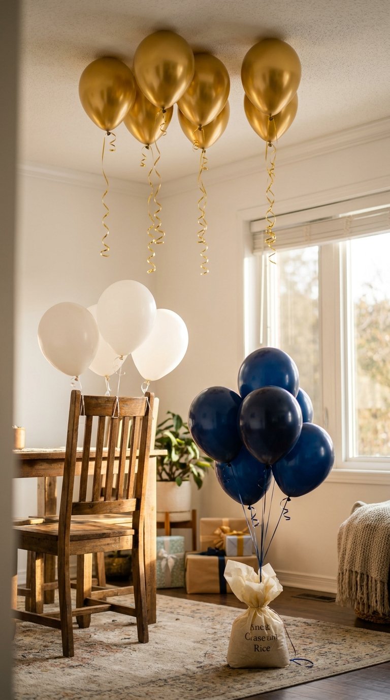 Float Balloons at Three Different Heights
