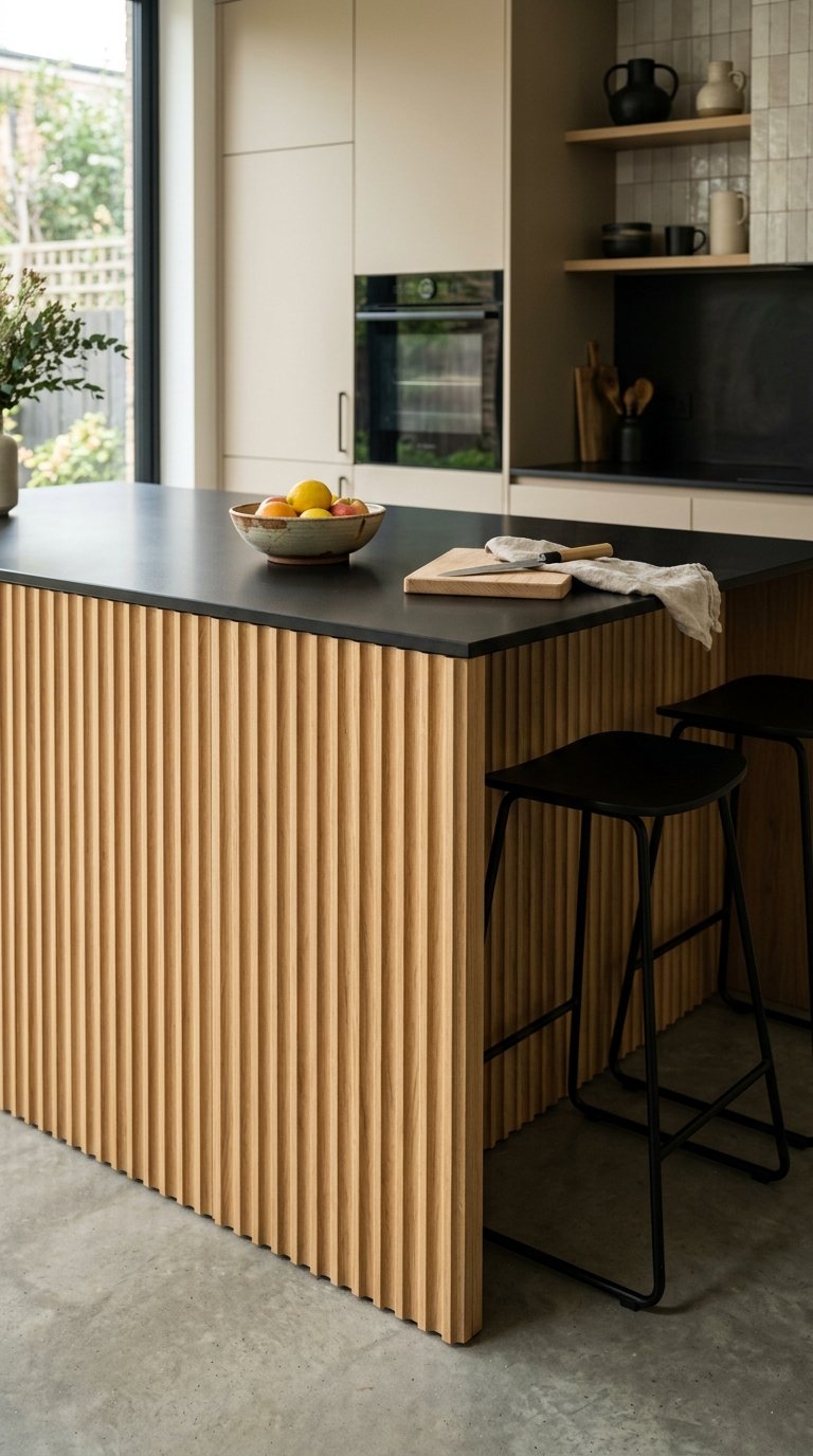 Fluted Wood or MDF Back Panel