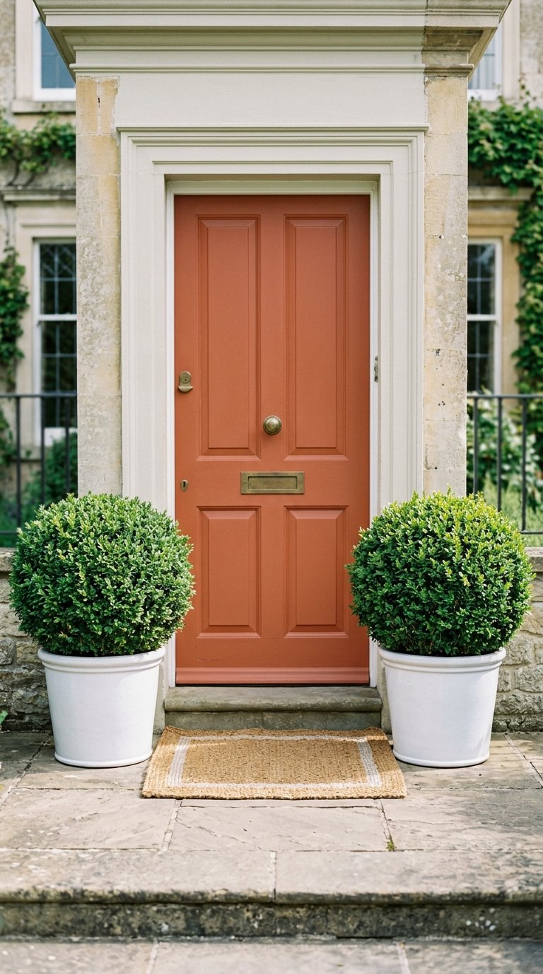 Frame Your Door With Potted Topiaries