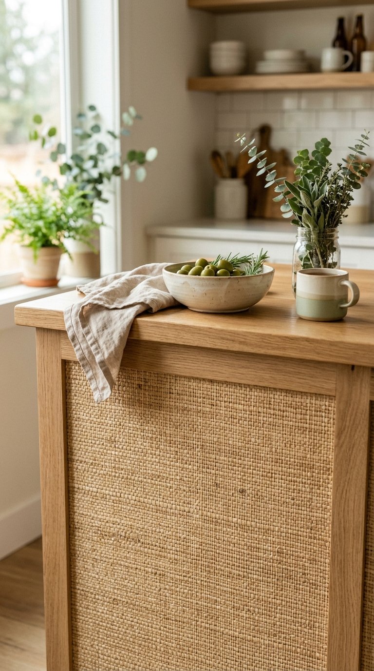 Grasscloth or Natural Fiber Wallpaper Back Panel
