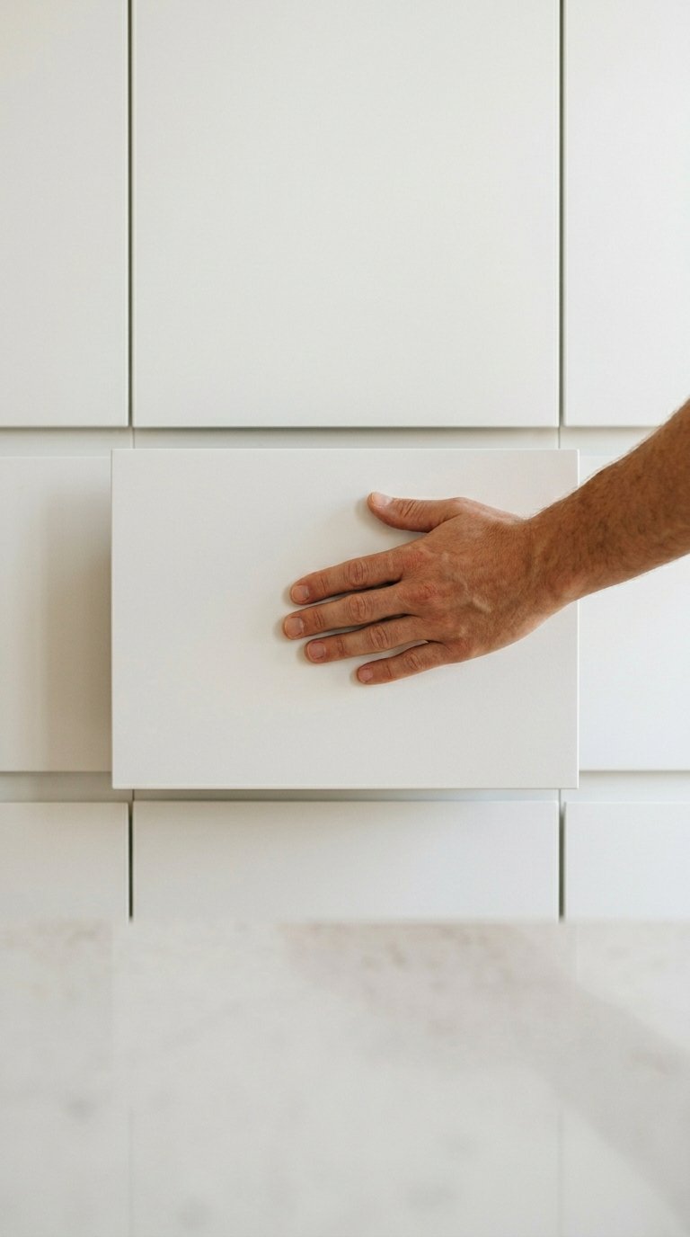 Handleless Push-to-Open Cabinet System