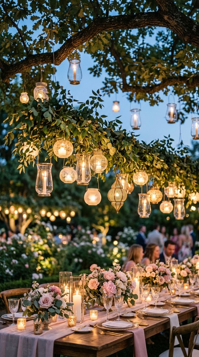 Hang Lanterns From Tree Branches