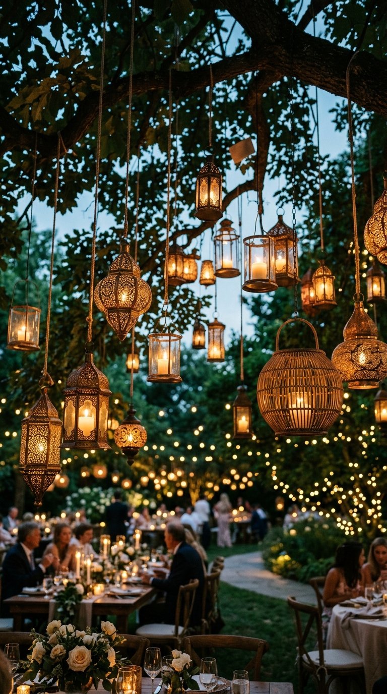 Hang Lanterns From Tree Branches