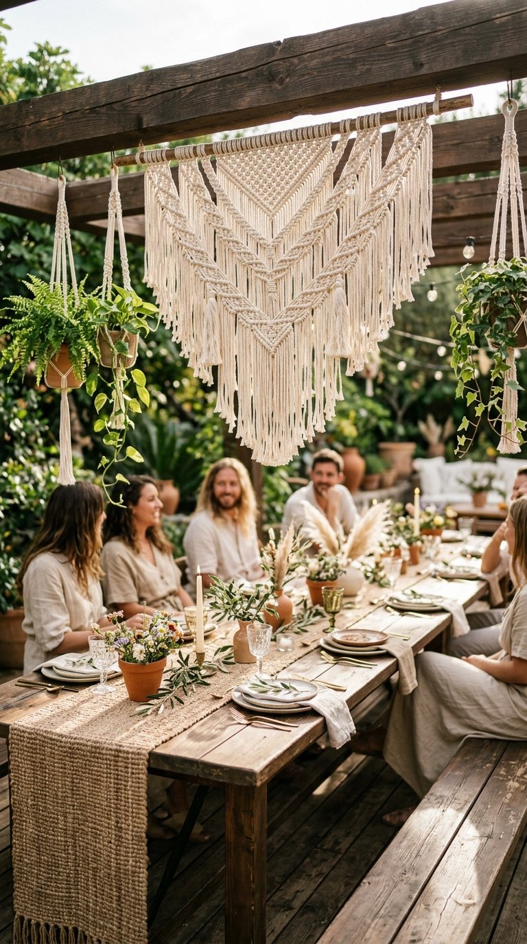 Hang Macrame or Woven Textile Accents