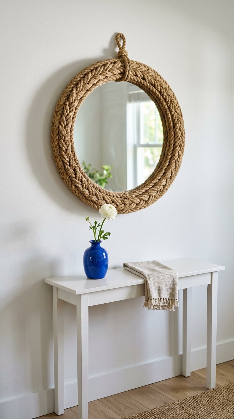 Hang Rope-Framed Mirrors