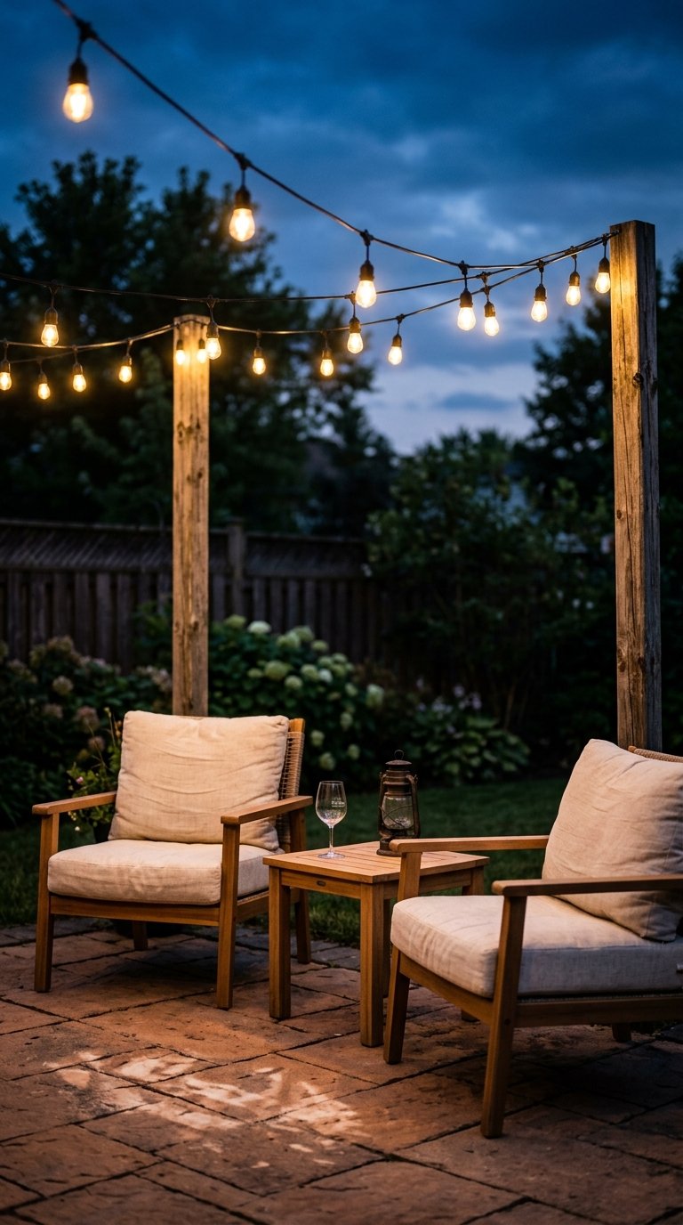 Hang String Lights Across Your Outdoor Ceiling or Fence Line