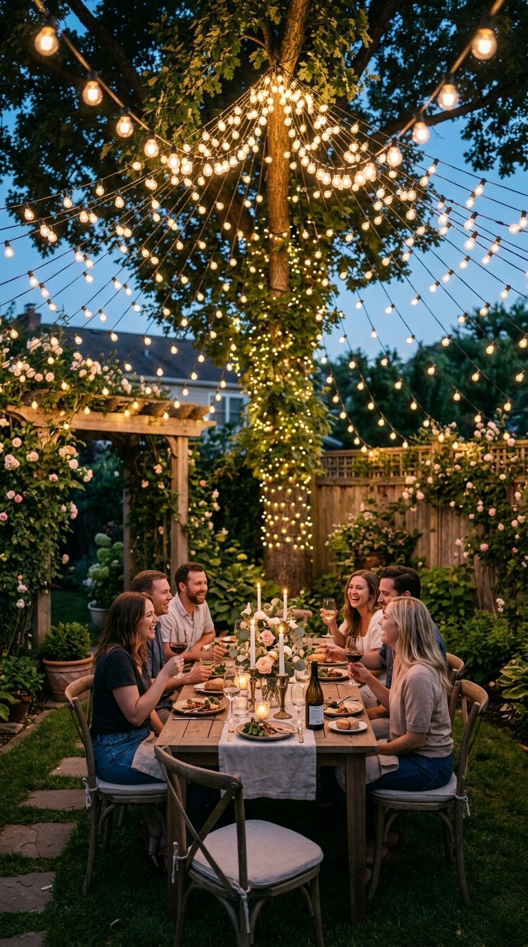 Hang String Lights Overhead