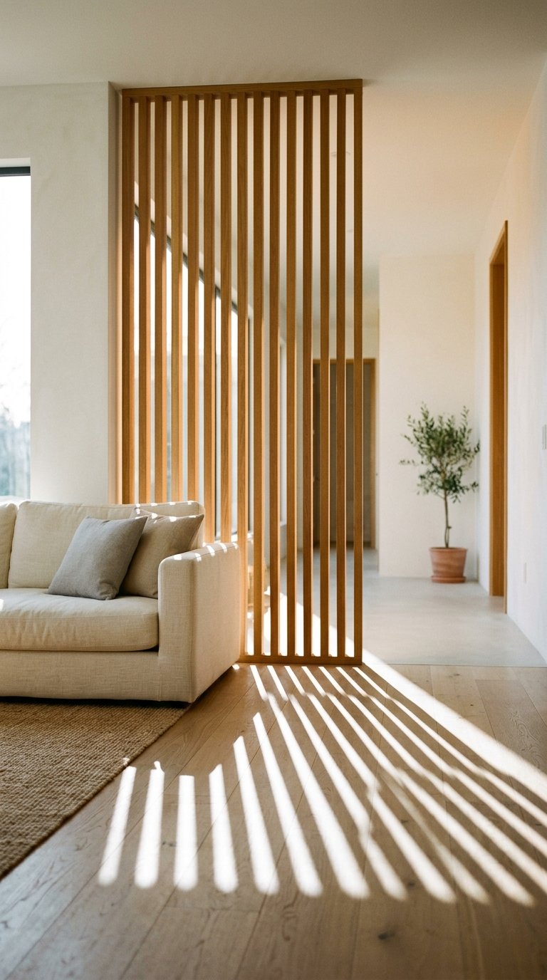 Hang Wooden Slat Panels Vertically