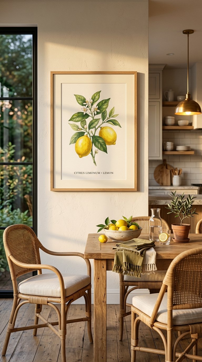 Hang a Large Piece of Art or a Print Above the Dining Area