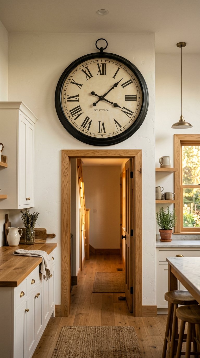Hang a Vintage Clock as a Statement Piece