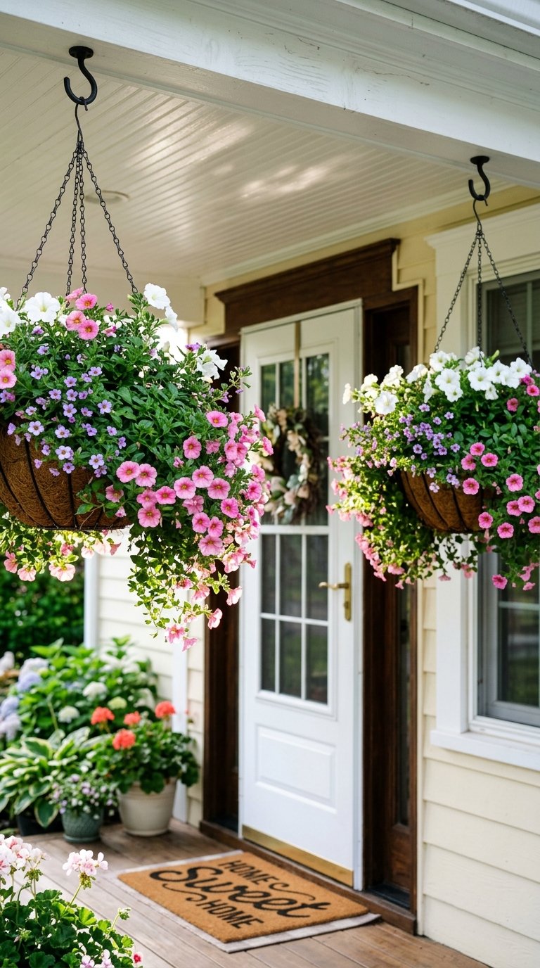 Add a Hanging Basket of Trailing Summer Flowers