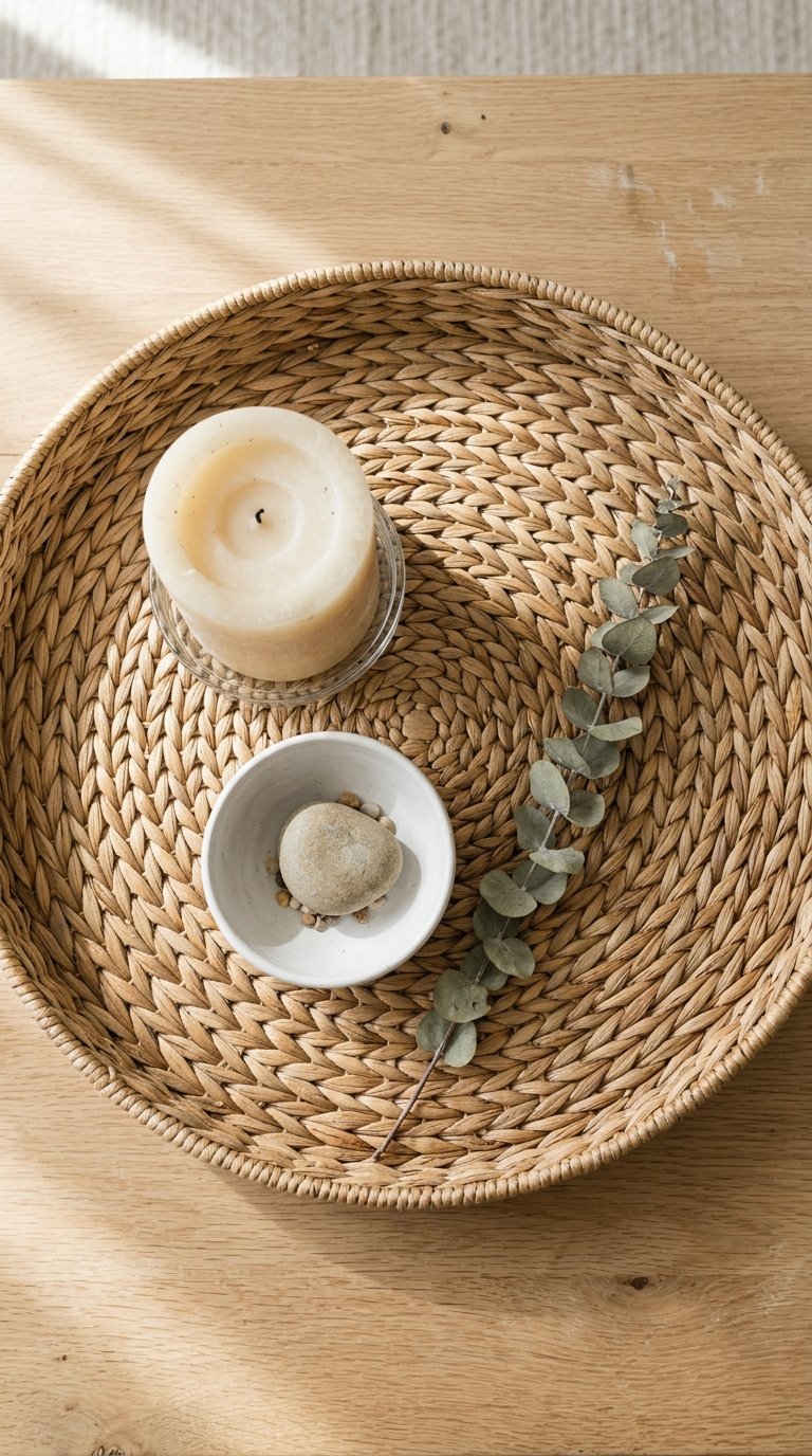 Incorporate a Woven Seagrass Tray