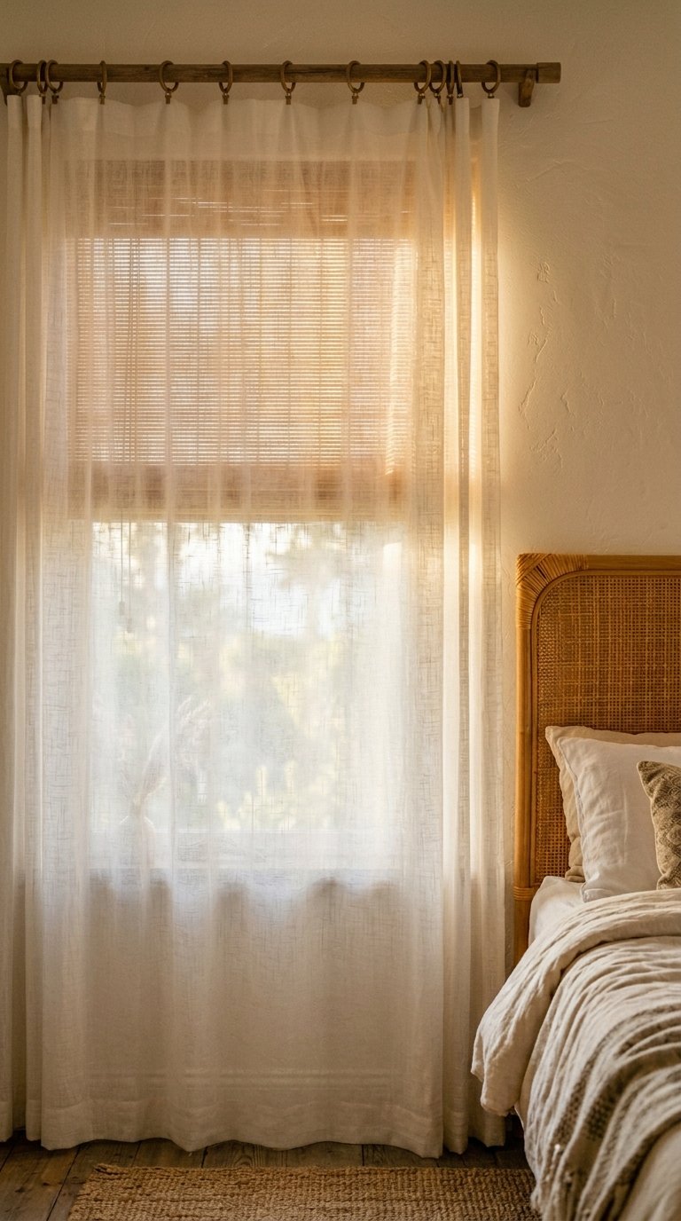 Install Bamboo or Woven Shade Window Treatments