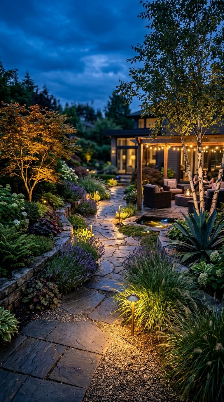 Install Landscape Lighting Along Paths and Beds