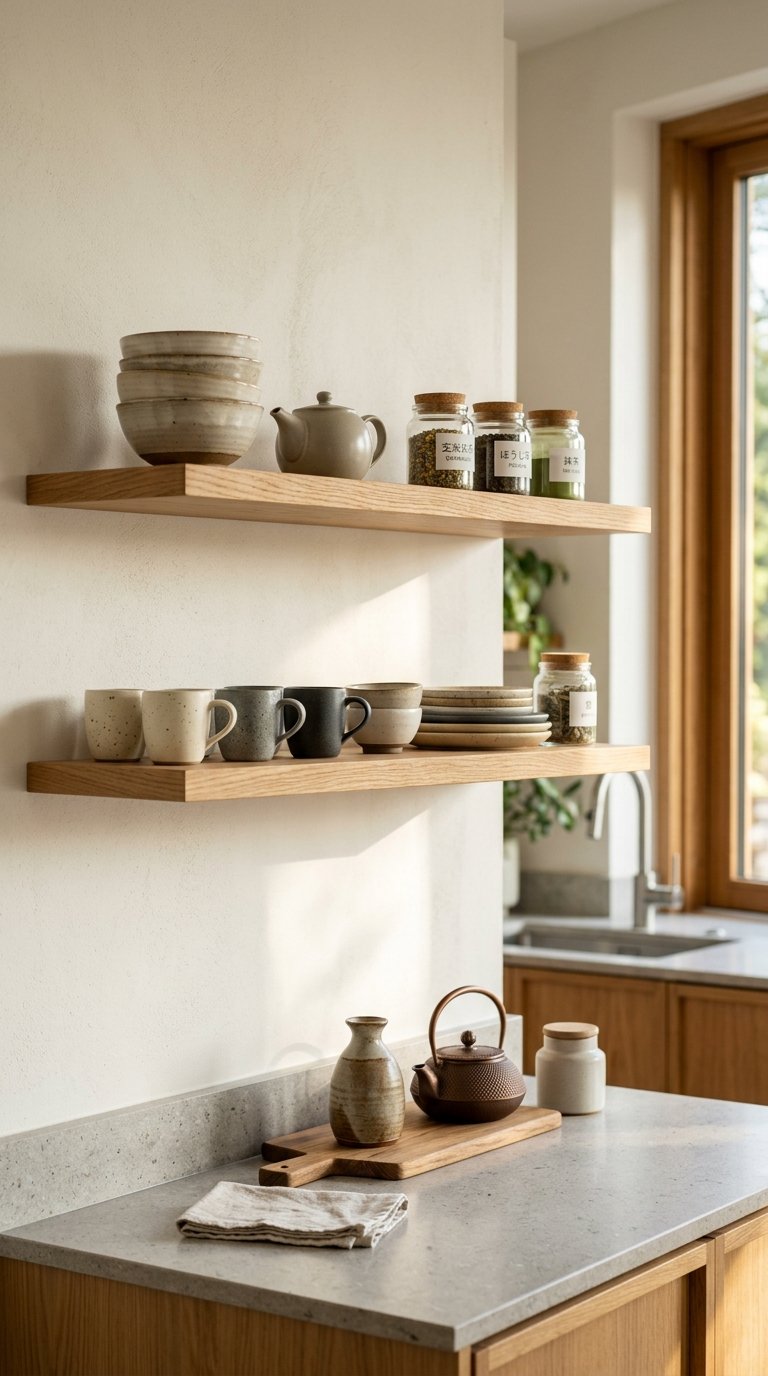 Install Open Shelving for Everyday Dishware Display