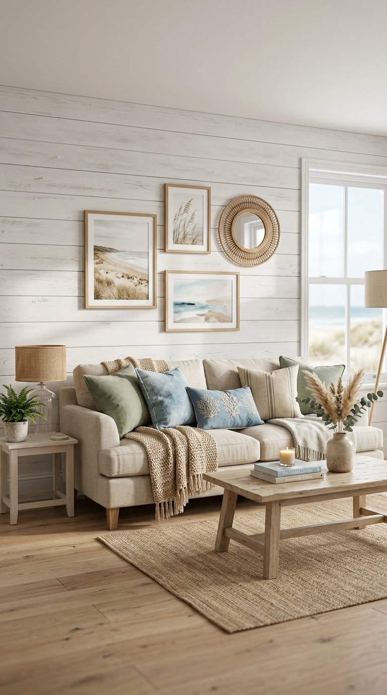 Install Shiplap or Whitewashed Wood Paneling on One Wall