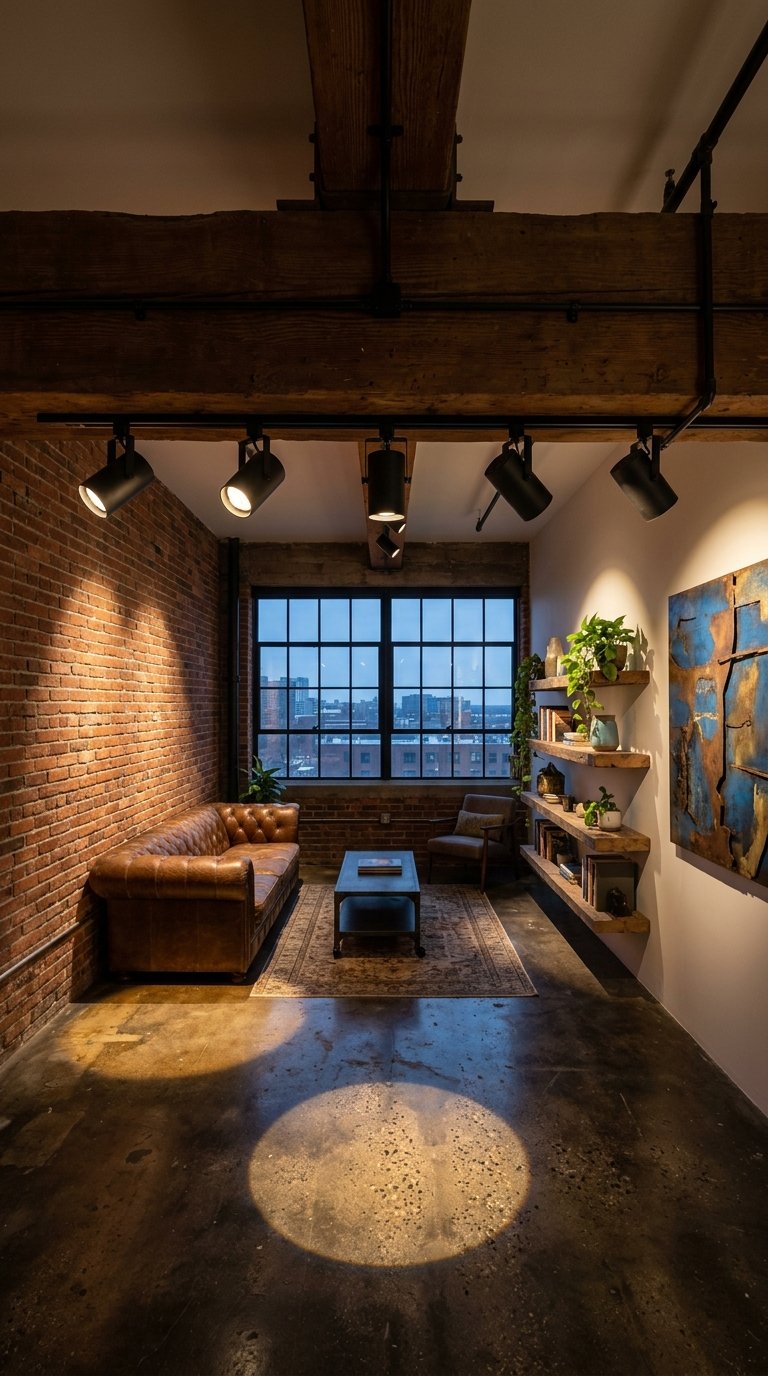 Install Track Lighting on Exposed Ceiling Beams
