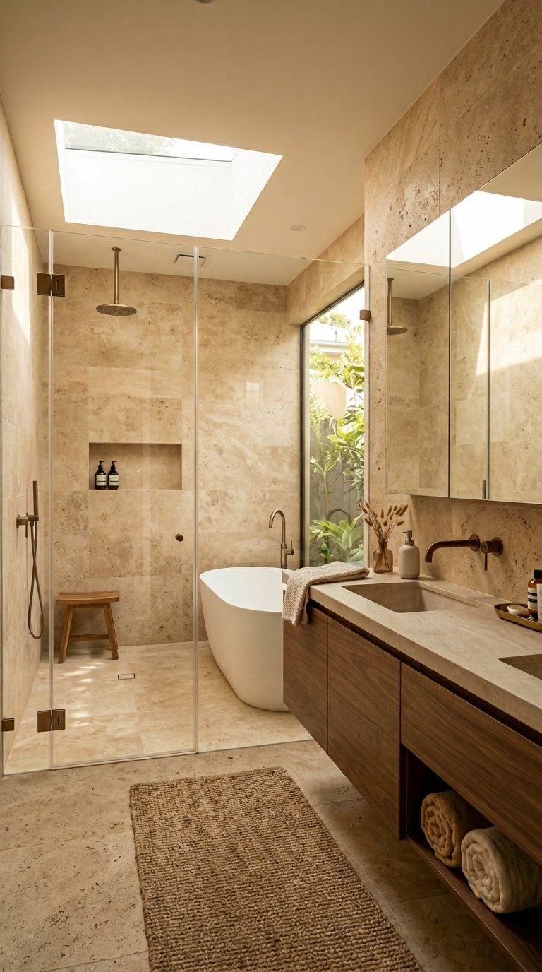 Install Travertine or Limestone Tile