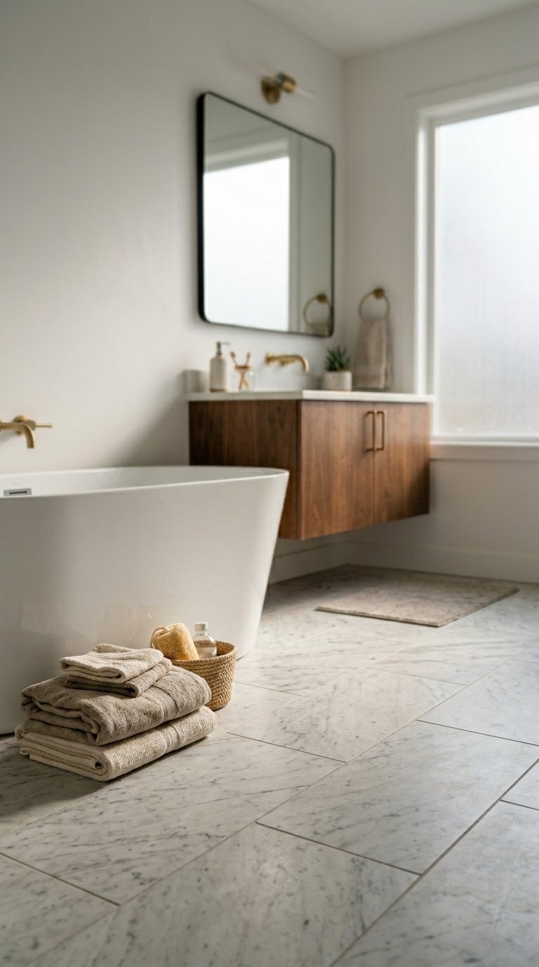 Install a Honed Marble Floor Instead of Polished