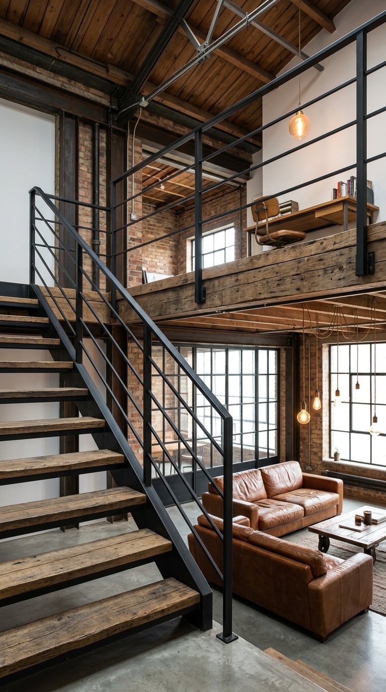 Install a Mezzanine Level with Steel Railings