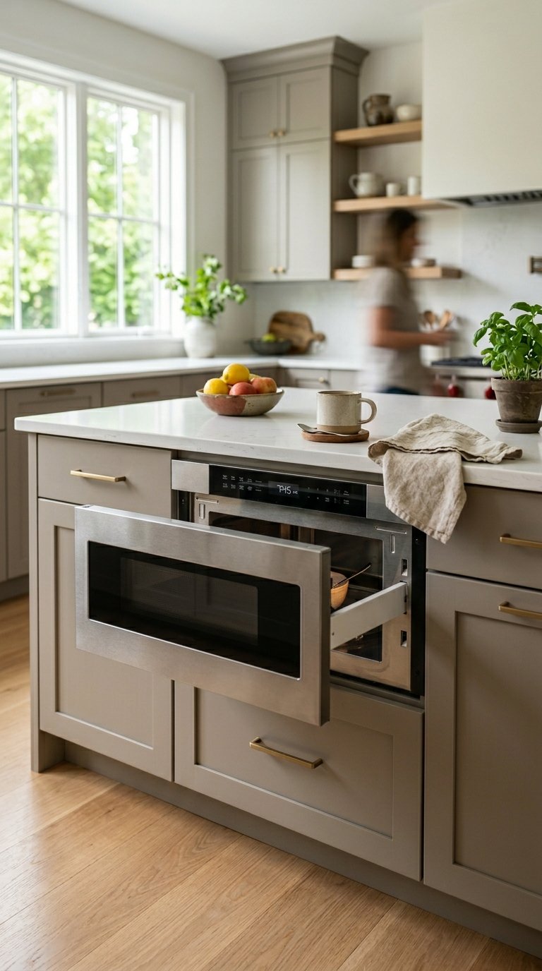 Install a Microwave Drawer in the Peninsula Base