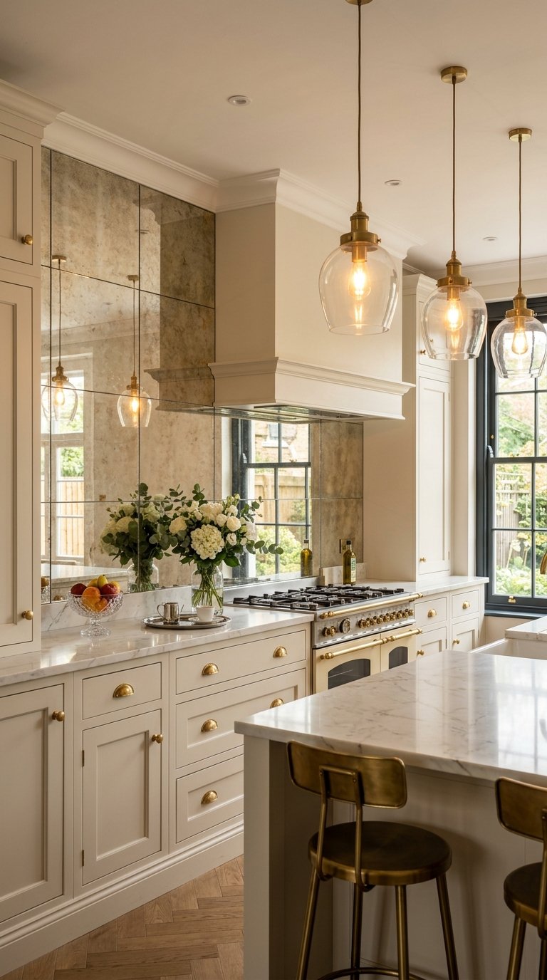 Install a Mirrored Backsplash for Visual Depth