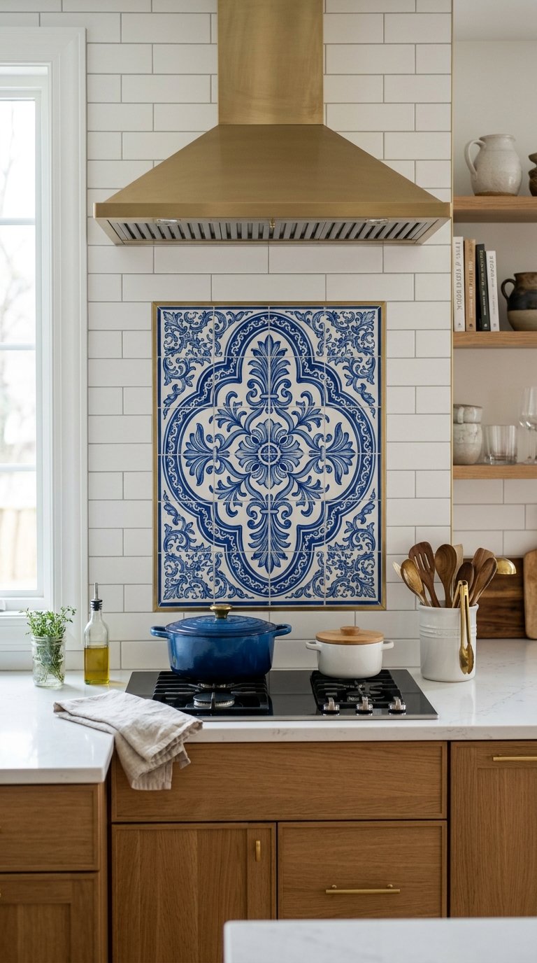 Install a Pattern-Inset Backsplash with Patterned Tile Sections