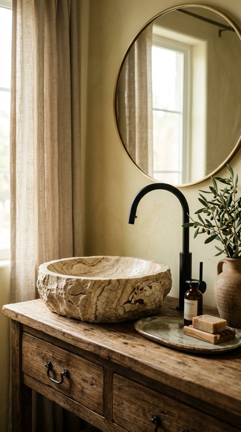 Install a Vessel Sink in Stone or Clay