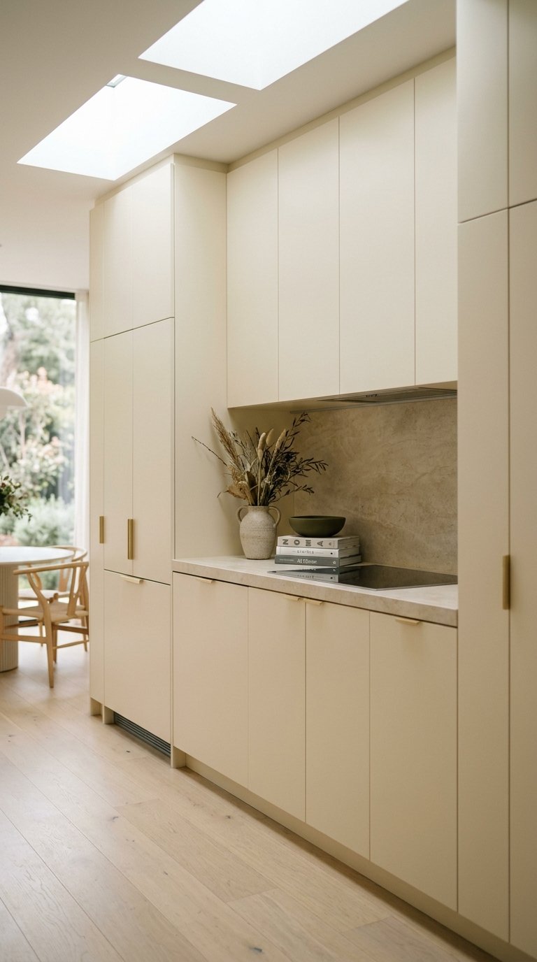 Integrated Appliances Behind Cabinet Panel Fronts