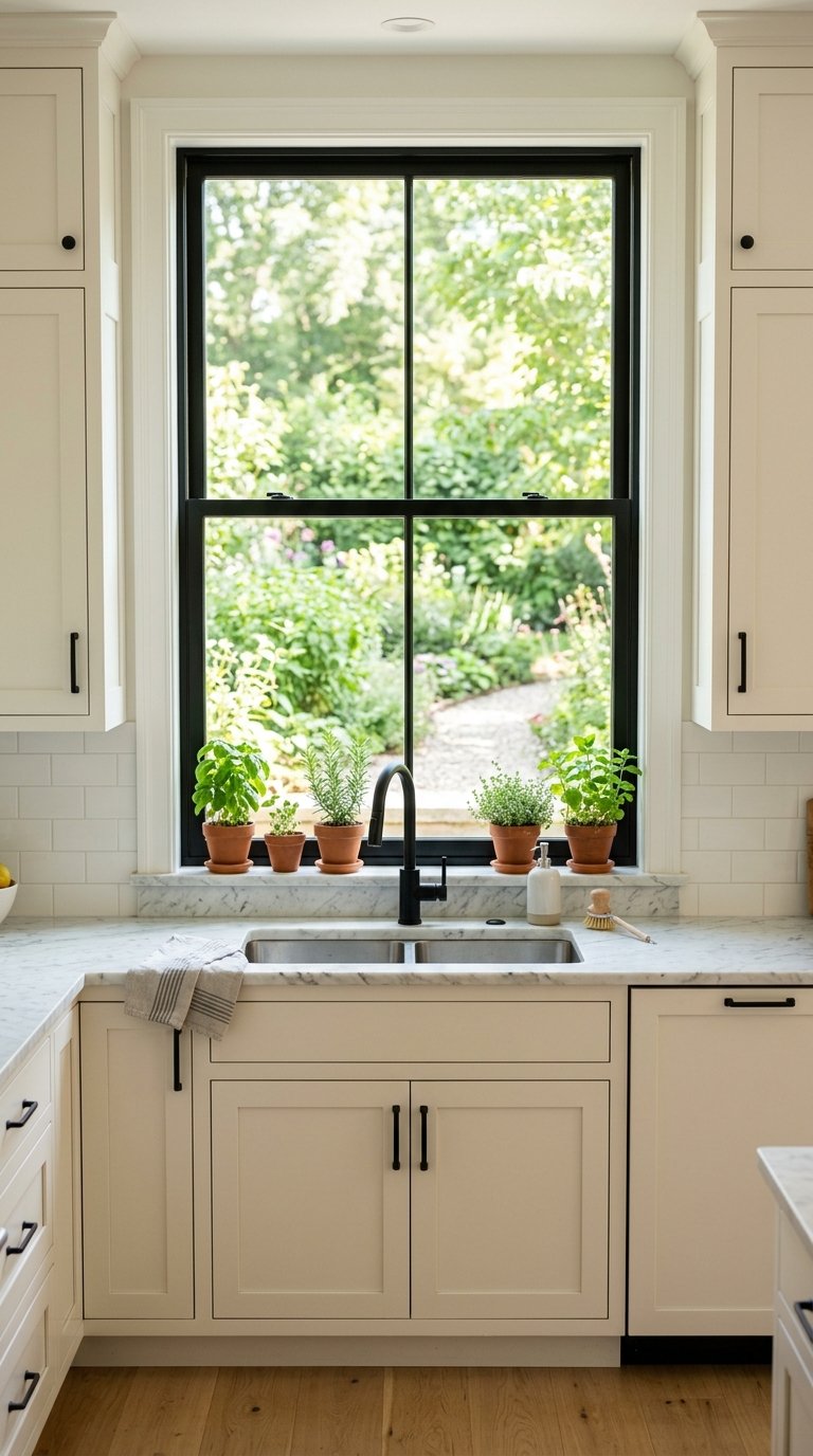 Kitchen Window Extended to the Countertop Level