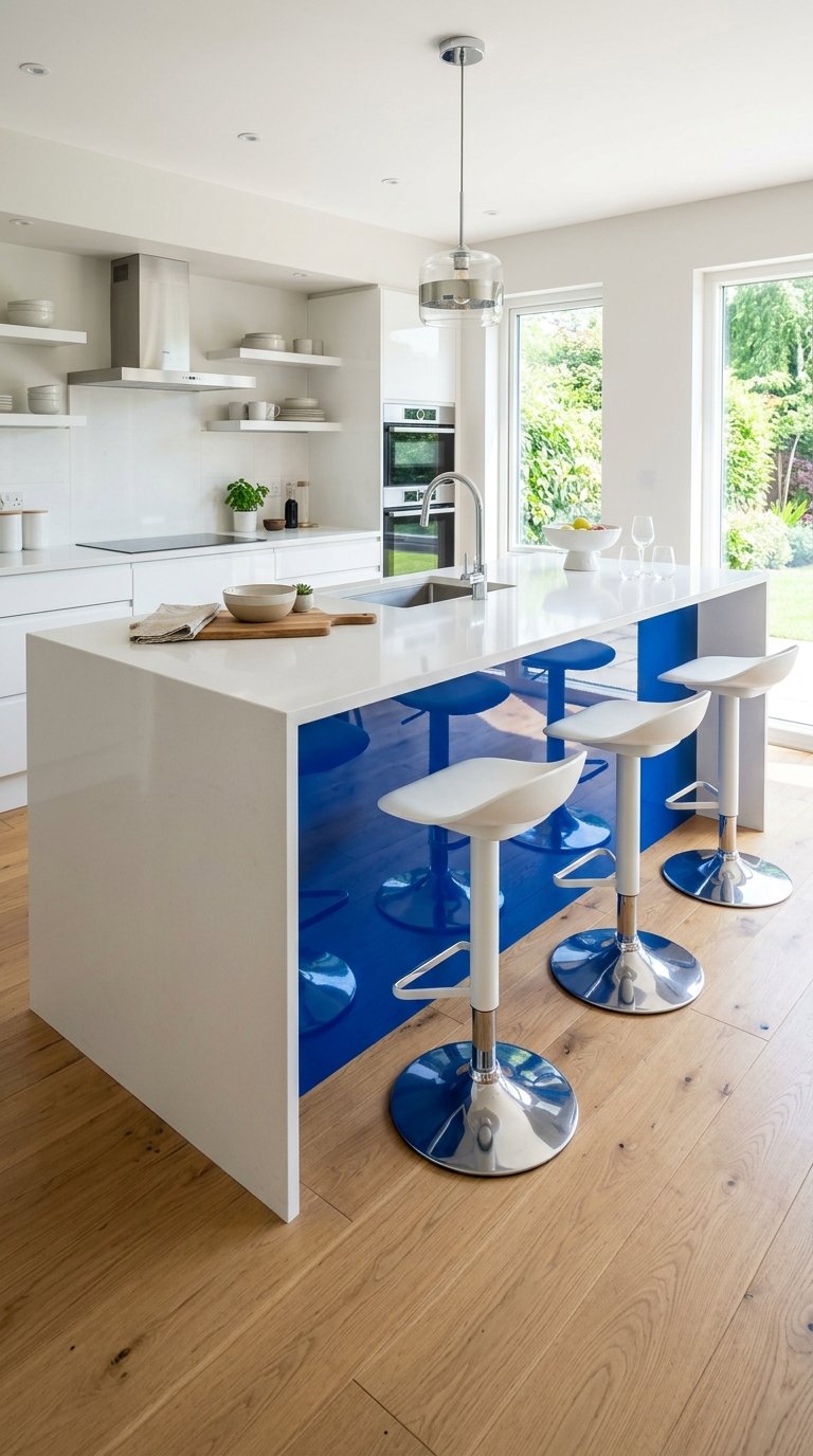 Lacquered High-Gloss Back Panel in a Bold Color