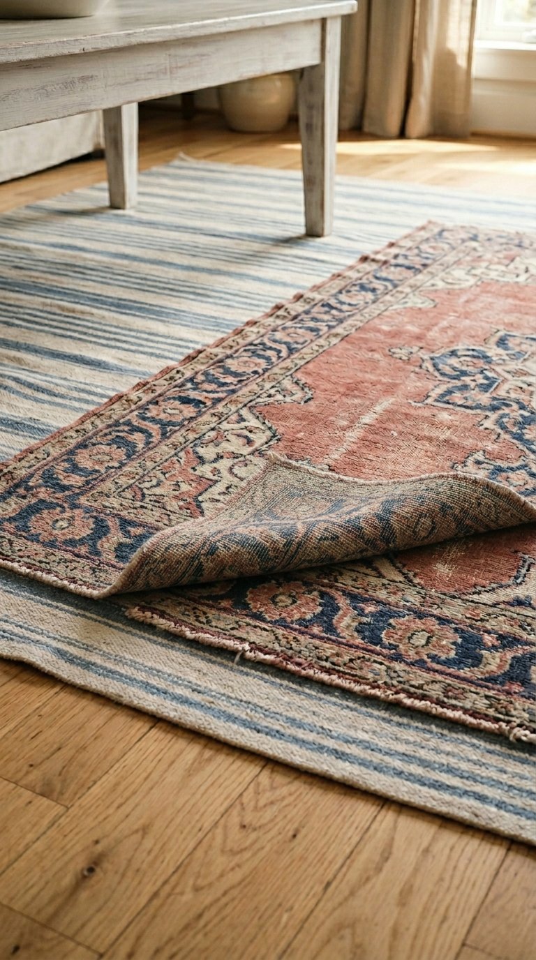 Layer Multiple Rugs for Depth