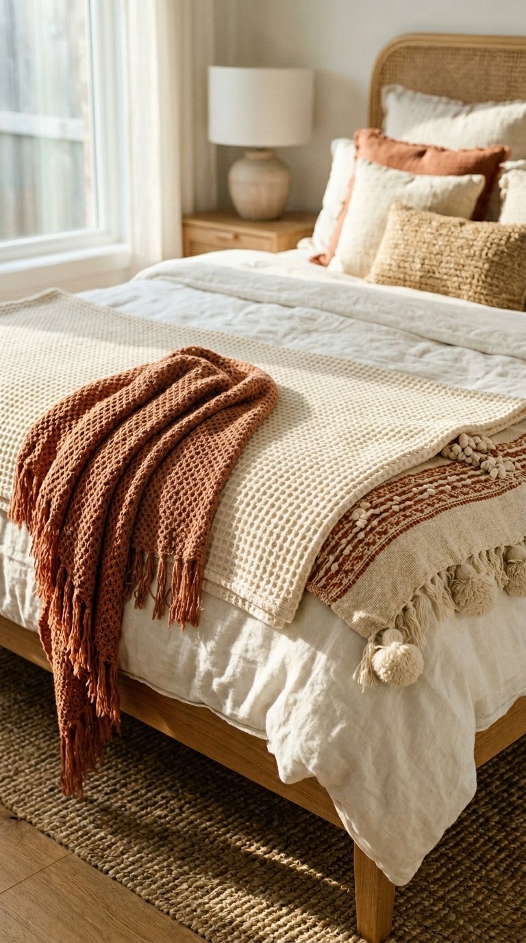  Layer Throws and Blankets at the Foot of the Bed