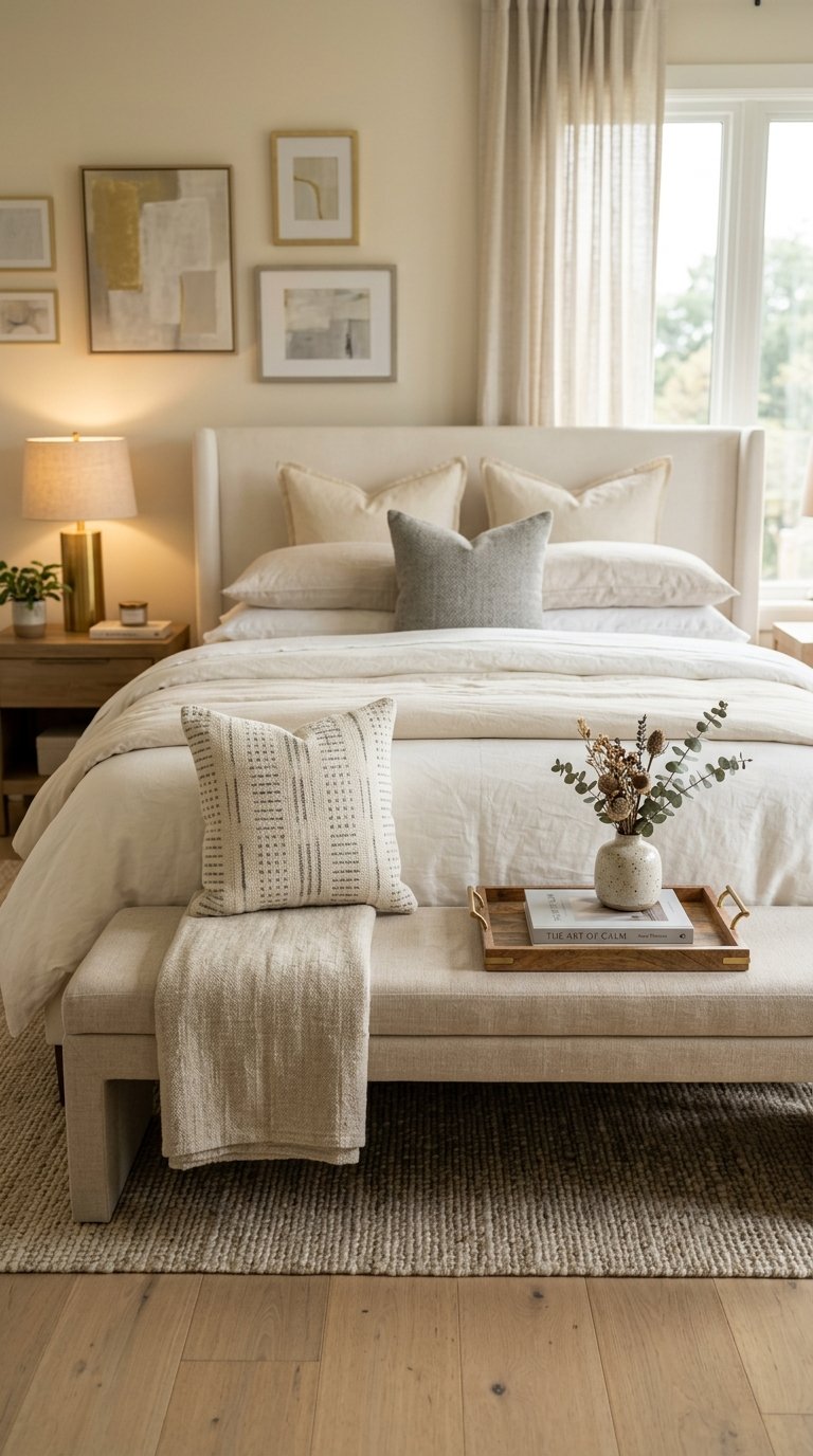 Layer a Bench with Textiles for a Styled Look