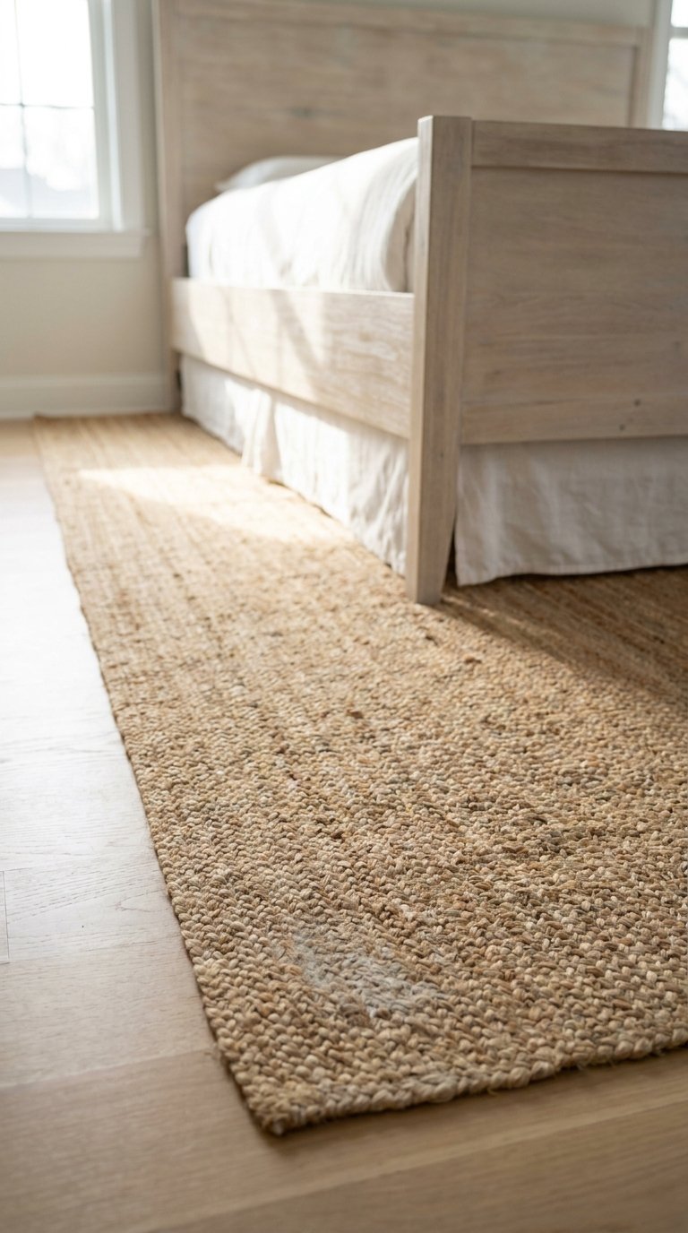 Layer a Jute Rug Under Your Bed