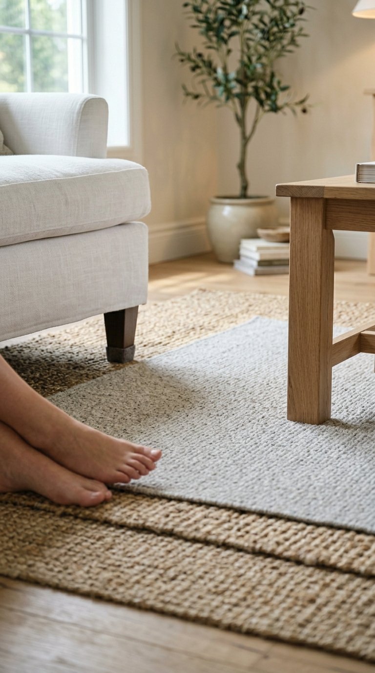 Layer a Natural Fiber Rug Over Your Existing Floor