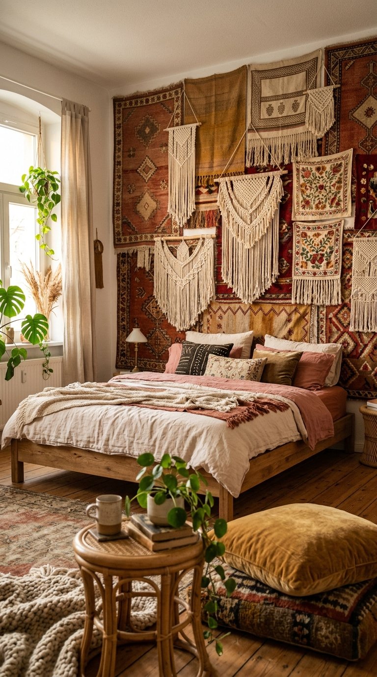 Layered Textile Wall Hanging Collection Instead of Art