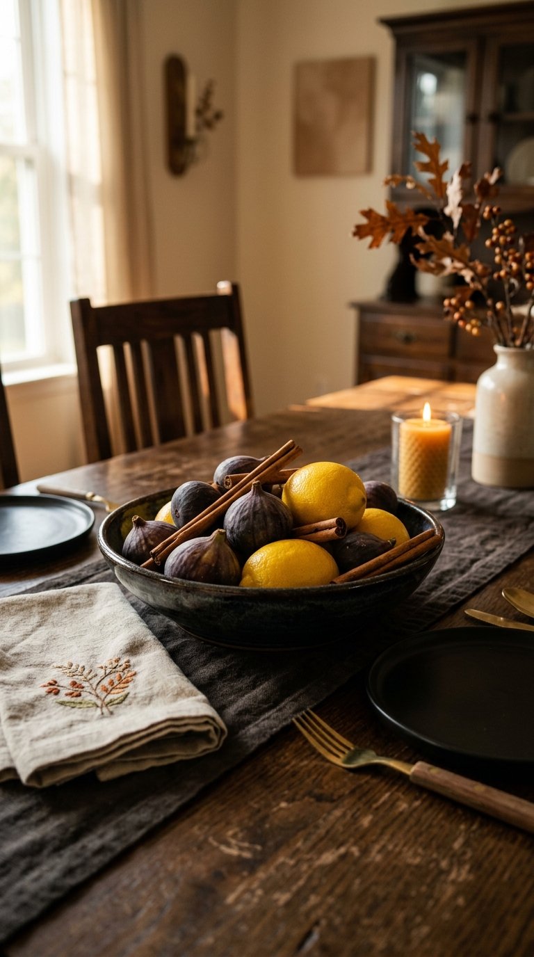 Lemon and Fig Autumn Transition Centerpiece