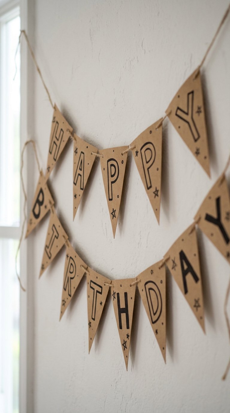 Make a Birthday Banner from Kraft Paper