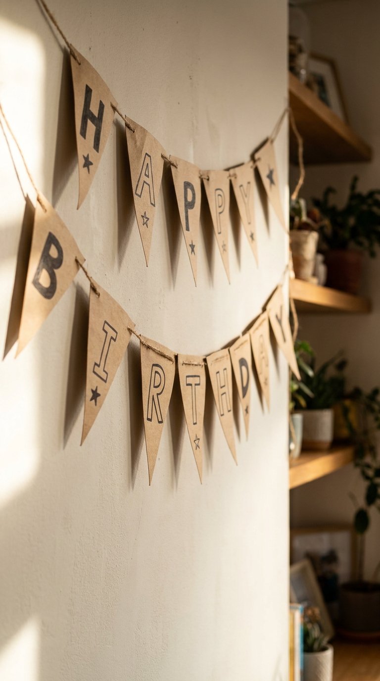  Make a Kraft Paper Birthday Banner
