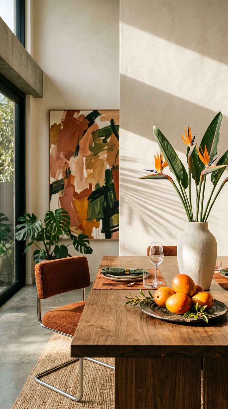 Mango and Bird of Paradise Statement Centerpiece