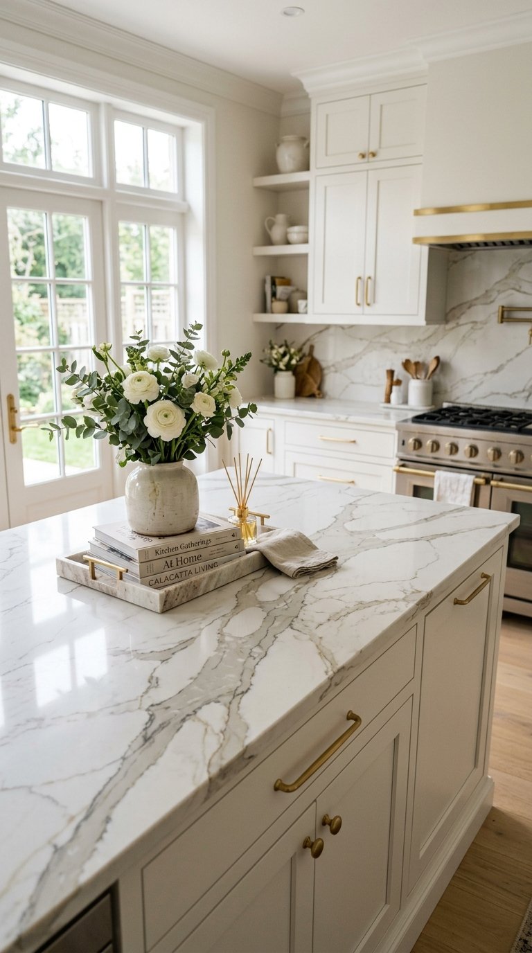 Marble-Look Quartz Countertops
