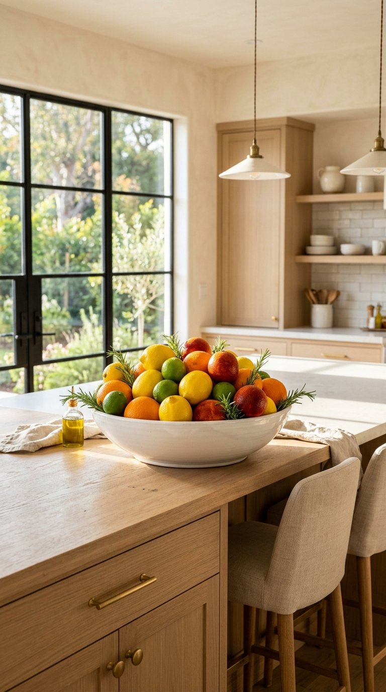 Mixed Citrus in a Wide Ceramic Bowl