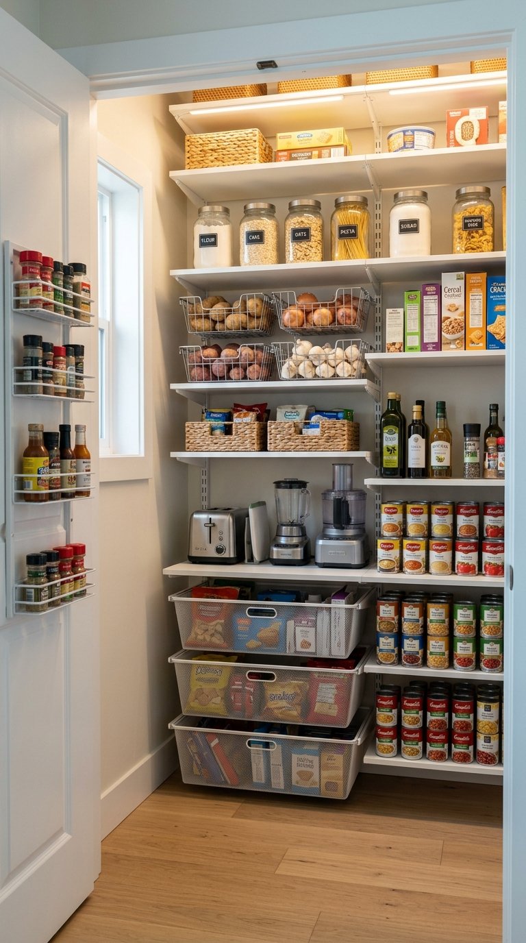 Modular Pantry System With Adjustable Components