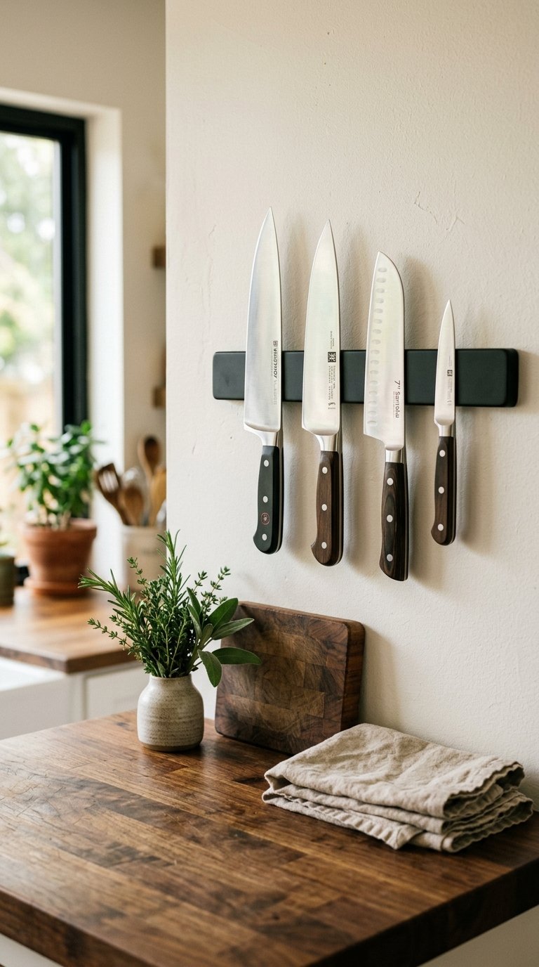 Mount a Magnetic Knife Strip Instead of a Knife Block