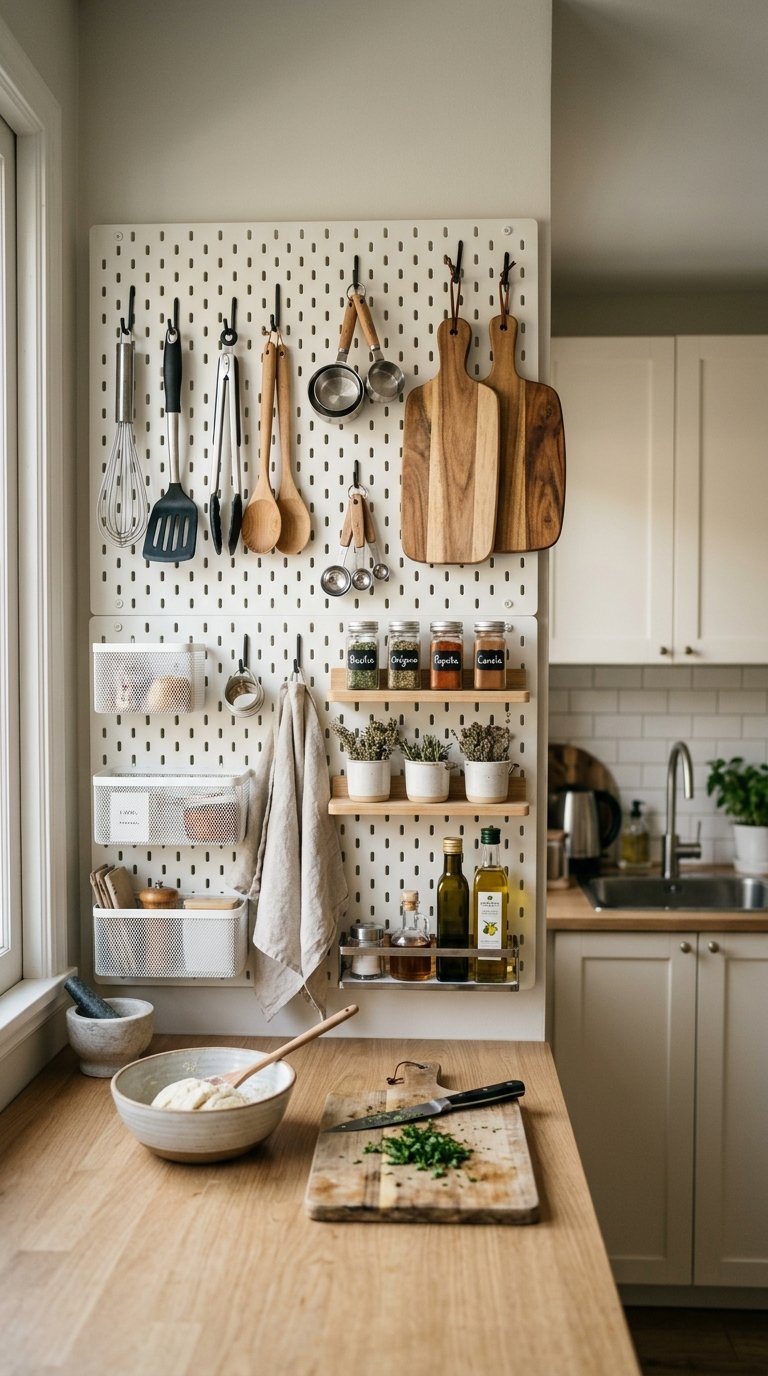 Mount a Pegboard for Organized Wall Storage