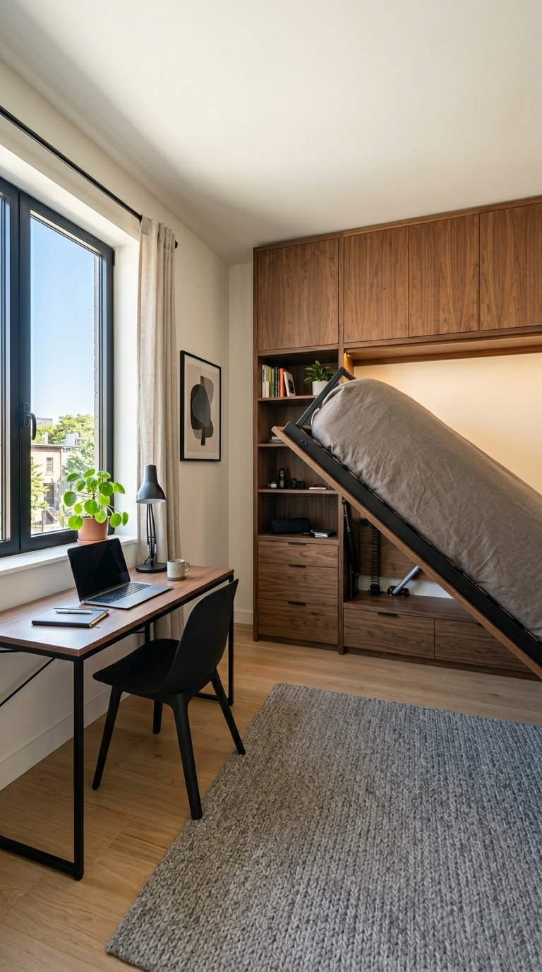  Murphy Bed or Wall Bed for a Small Men's Bedroom